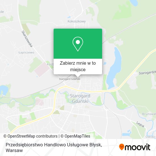 Mapa Przedsiębiorstwo Handlowo Usługowe Błysk