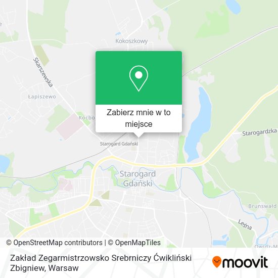 Mapa Zakład Zegarmistrzowsko Srebrniczy Ćwikliński Zbigniew