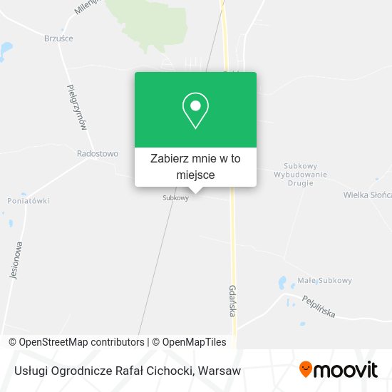 Mapa Usługi Ogrodnicze Rafał Cichocki