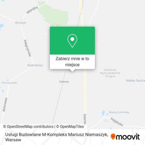 Mapa Usługi Budowlane M-Kompleks Mariusz Niemaszyk