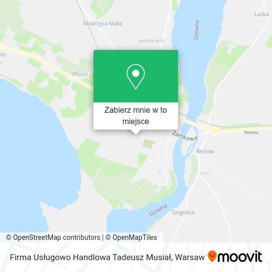 Mapa Firma Usługowo Handlowa Tadeusz Musiał