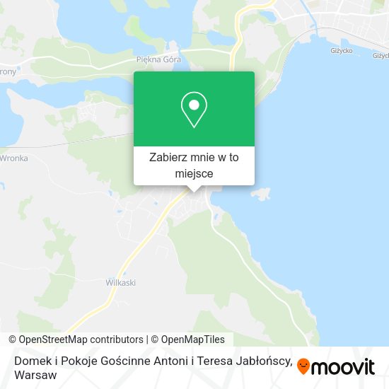 Mapa Domek i Pokoje Gościnne Antoni i Teresa Jabłońscy