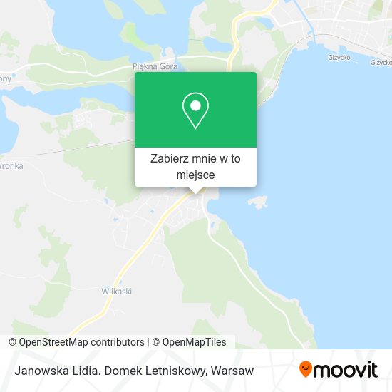 Mapa Janowska Lidia. Domek Letniskowy