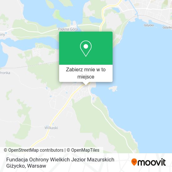 Mapa Fundacja Ochrony Wielkich Jezior Mazurskich Giżycko