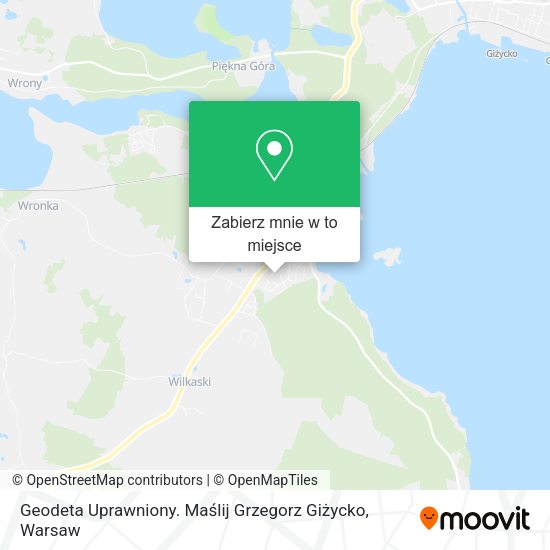 Mapa Geodeta Uprawniony. Maślij Grzegorz Giżycko