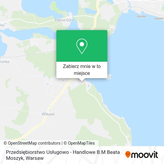 Mapa Przedsiębiorstwo Usługowo - Handlowe B.M Beata Moszyk