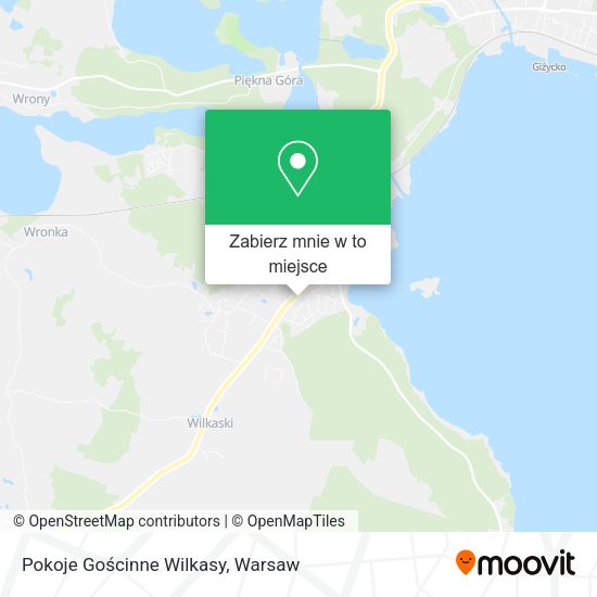 Mapa Pokoje Gościnne Wilkasy