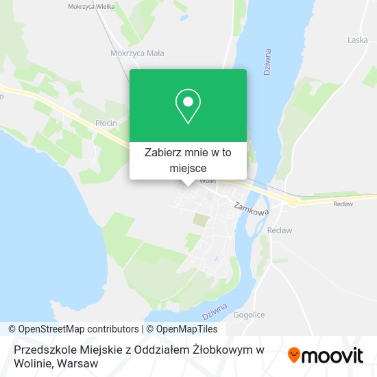 Mapa Przedszkole Miejskie z Oddziałem Żłobkowym w Wolinie