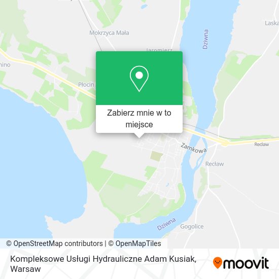 Mapa Kompleksowe Usługi Hydrauliczne Adam Kusiak