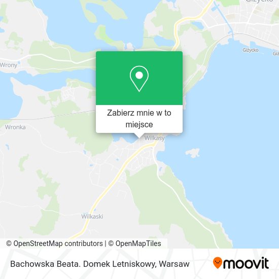 Mapa Bachowska Beata. Domek Letniskowy