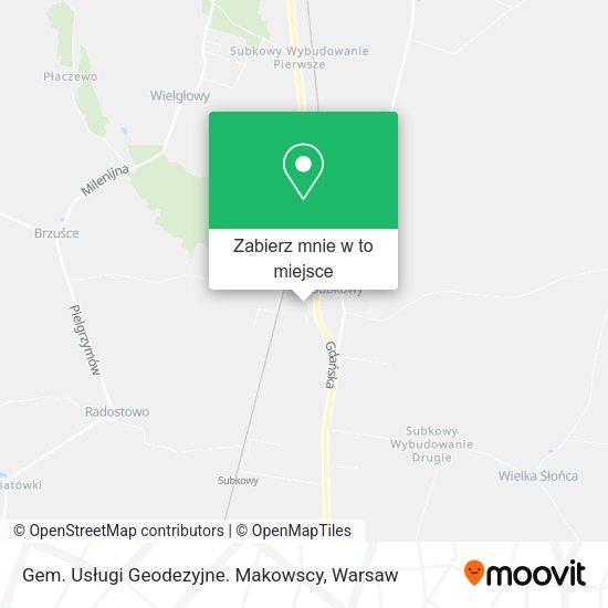 Mapa Gem. Usługi Geodezyjne. Makowscy