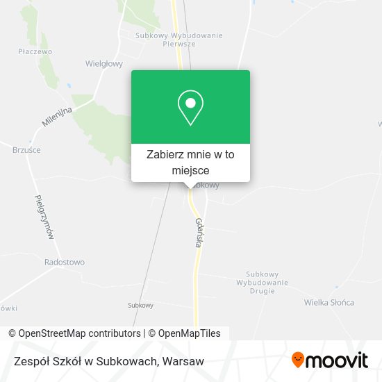 Mapa Zespół Szkół w Subkowach