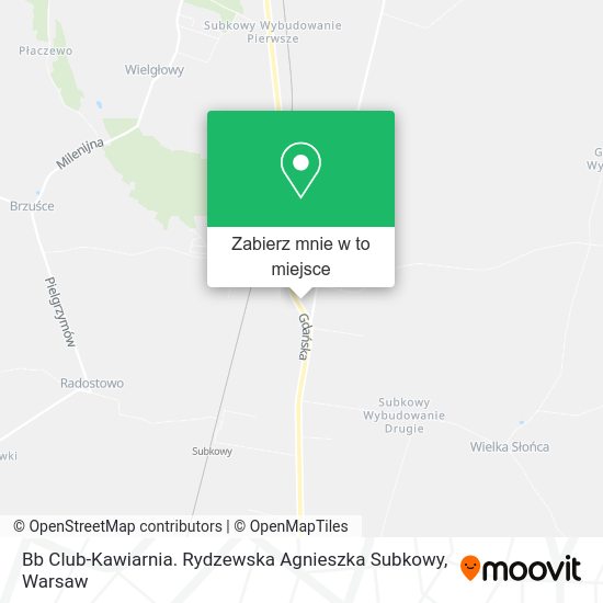 Mapa Bb Club-Kawiarnia. Rydzewska Agnieszka Subkowy