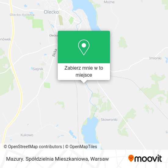 Mapa Mazury. Spółdzielnia Mieszkaniowa