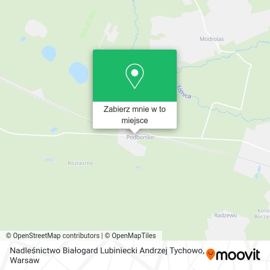 Mapa Nadleśnictwo Białogard Lubiniecki Andrzej Tychowo