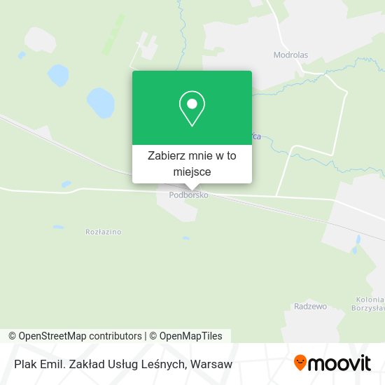 Mapa Plak Emil. Zakład Usług Leśnych