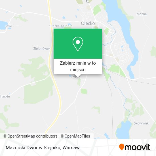 Mapa Mazurski Dwór w Siejniku