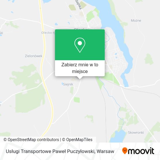 Mapa Usługi Transportowe Paweł Puczyłowski