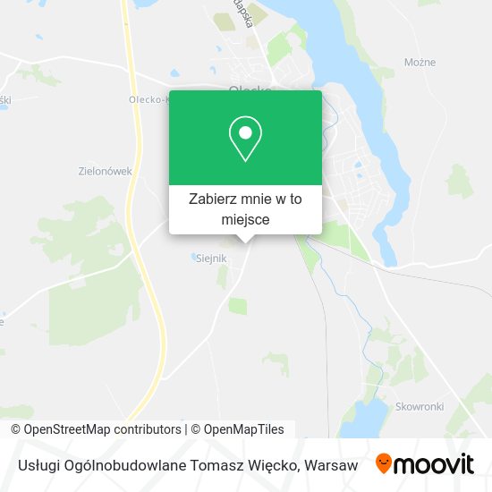 Mapa Usługi Ogólnobudowlane Tomasz Więcko