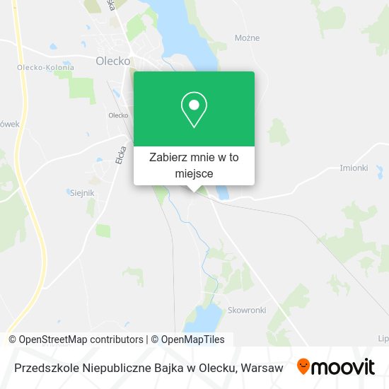 Mapa Przedszkole Niepubliczne Bajka w Olecku