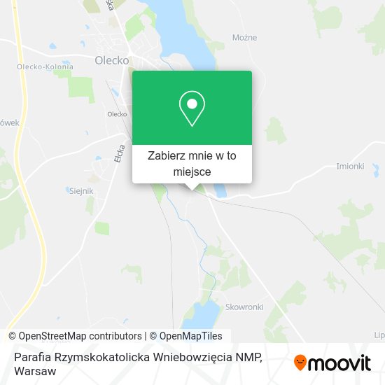 Mapa Parafia Rzymskokatolicka Wniebowzięcia NMP