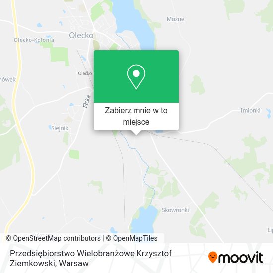 Mapa Przedsiębiorstwo Wielobranżowe Krzysztof Ziemkowski