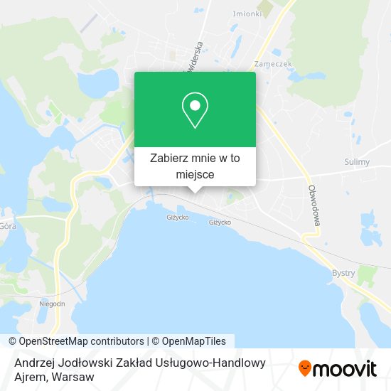 Mapa Andrzej Jodłowski Zakład Usługowo-Handlowy Ajrem