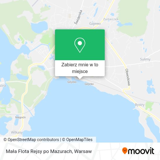 Mapa Mała Flota Rejsy po Mazurach