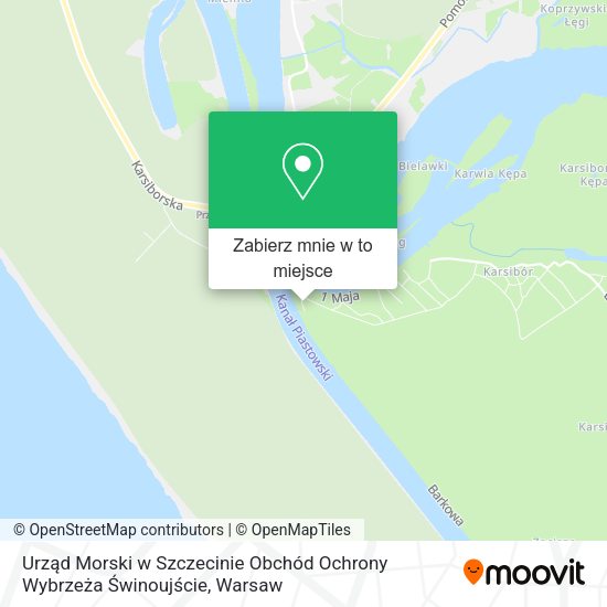 Mapa Urząd Morski w Szczecinie Obchód Ochrony Wybrzeża Świnoujście