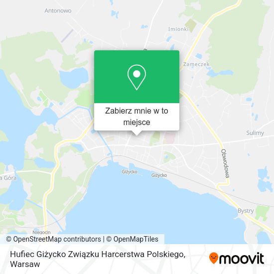 Mapa Hufiec Giżycko Związku Harcerstwa Polskiego