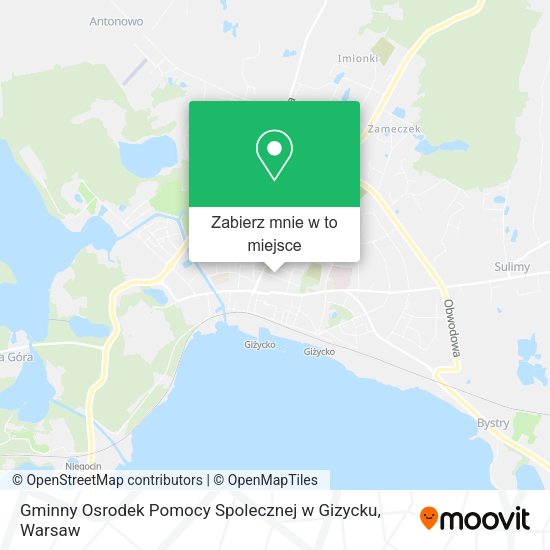 Mapa Gminny Osrodek Pomocy Spolecznej w Gizycku