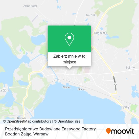 Mapa Przedsiębiorstwo Budowlane Eastwood Factory Bogdan Zając