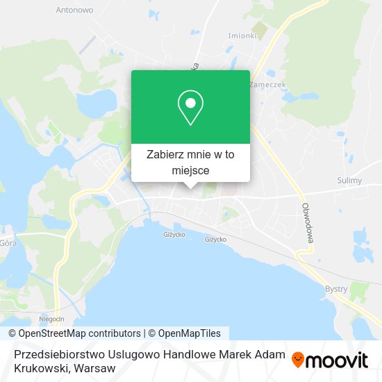 Mapa Przedsiebiorstwo Uslugowo Handlowe Marek Adam Krukowski