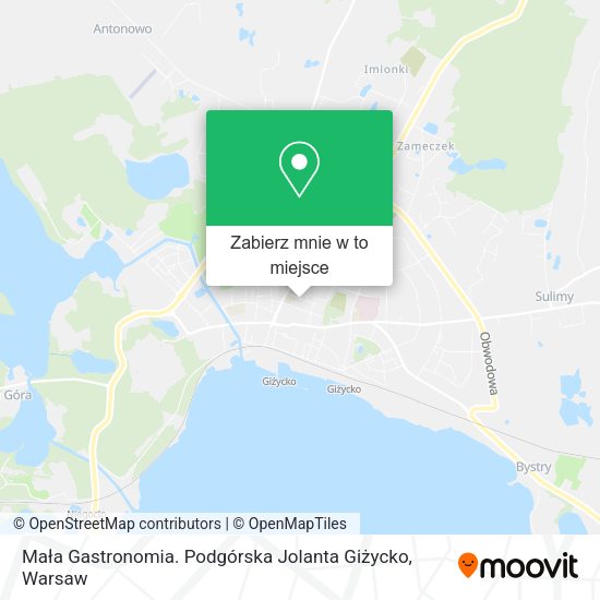 Mapa Mała Gastronomia. Podgórska Jolanta Giżycko