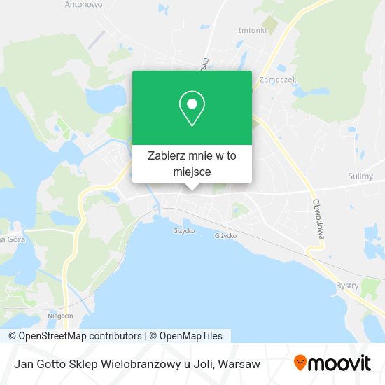 Mapa Jan Gotto Sklep Wielobranżowy u Joli