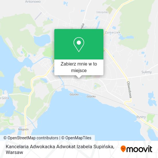 Mapa Kancelaria Adwokacka Adwokat Izabela Supińska