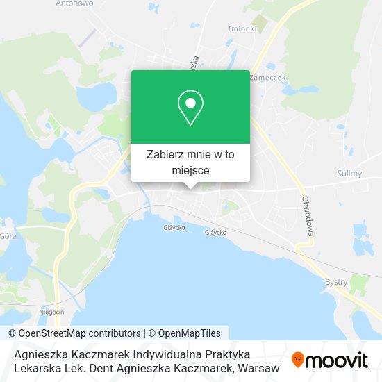 Mapa Agnieszka Kaczmarek Indywidualna Praktyka Lekarska Lek. Dent Agnieszka Kaczmarek