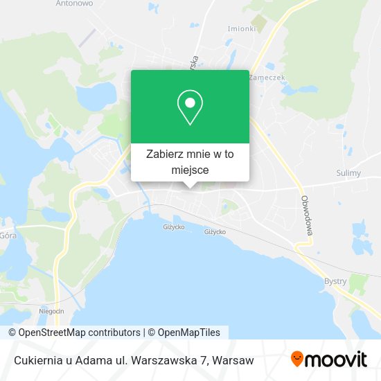 Mapa Cukiernia u Adama ul. Warszawska 7