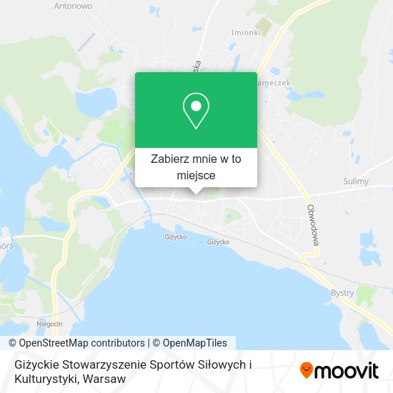 Mapa Giżyckie Stowarzyszenie Sportów Siłowych i Kulturystyki