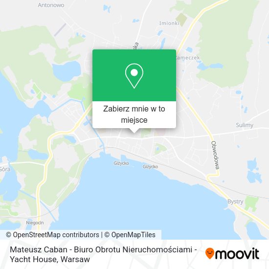 Mapa Mateusz Caban - Biuro Obrotu Nieruchomościami - Yacht House