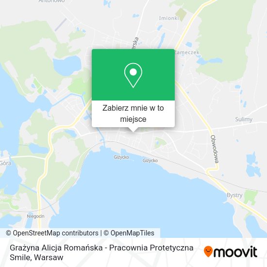 Mapa Grażyna Alicja Romańska - Pracownia Protetyczna Smile