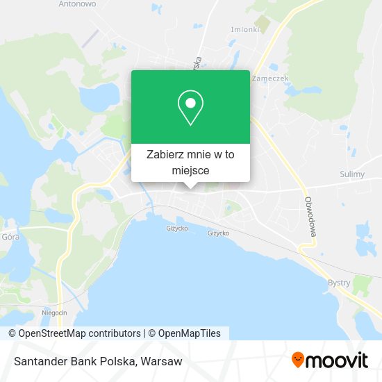 Mapa Santander Bank Polska