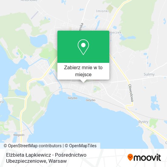 Mapa Elżbieta Łapkiewicz - Pośrednictwo Ubezpieczeniowe