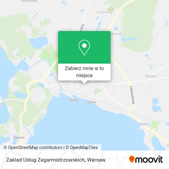 Mapa Zaklad Uslug Zegarmistrzowskich