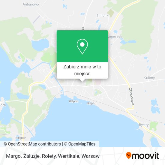 Mapa Margo. Żaluzje, Rolety, Wertikale