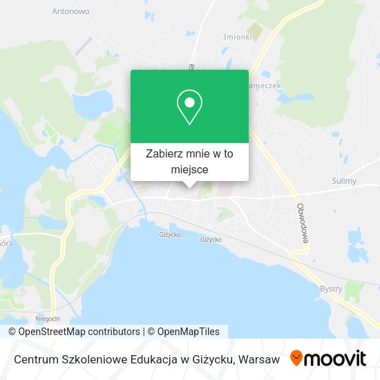 Mapa Centrum Szkoleniowe Edukacja w Giżycku