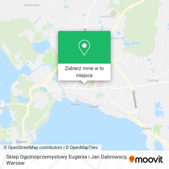 Mapa Sklep Ogolnoprzemyslowy Eugenia i Jan Dabrowscy