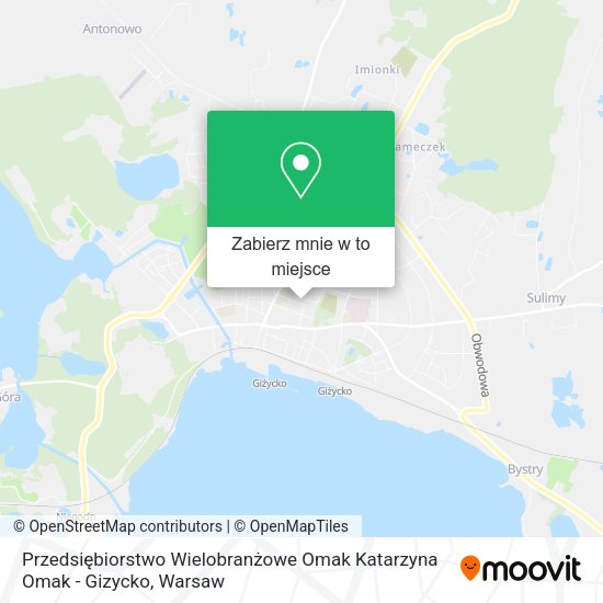 Mapa Przedsiębiorstwo Wielobranżowe Omak Katarzyna Omak - Gizycko