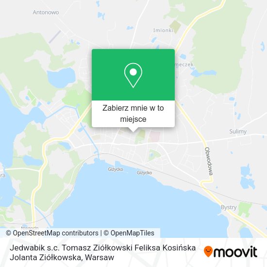 Mapa Jedwabik s.c. Tomasz Ziółkowski Feliksa Kosińska Jolanta Ziółkowska