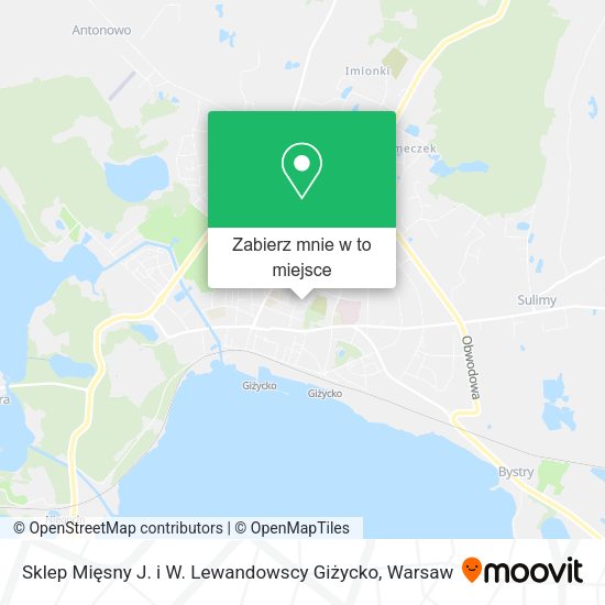 Mapa Sklep Mięsny J. i W. Lewandowscy Giżycko